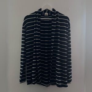A New Day || Women’s Black White Striped Casual Long Sleeve Cardigan XS Spring